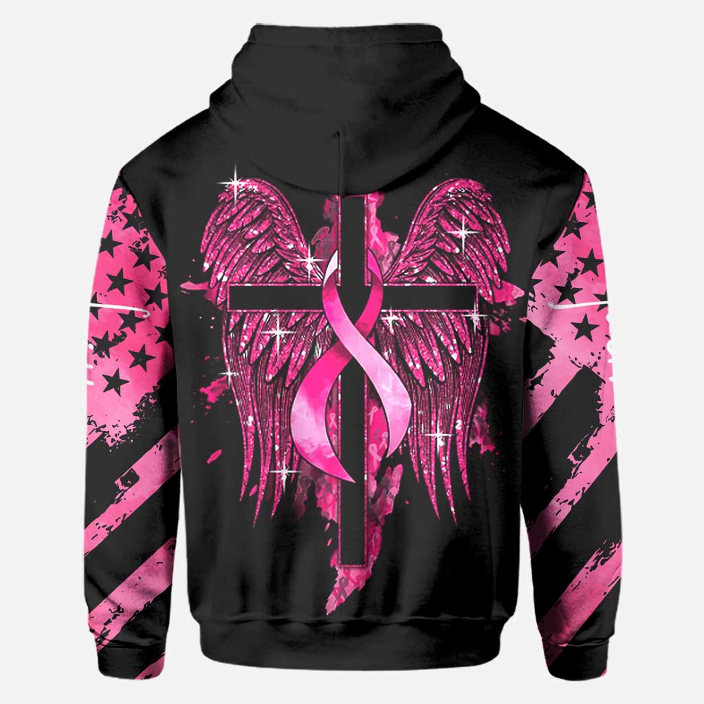 T-shirt et sweat à capuche Faith Breast Cancer Cross Wings - Sensibilisation au cancer du sein (0822)