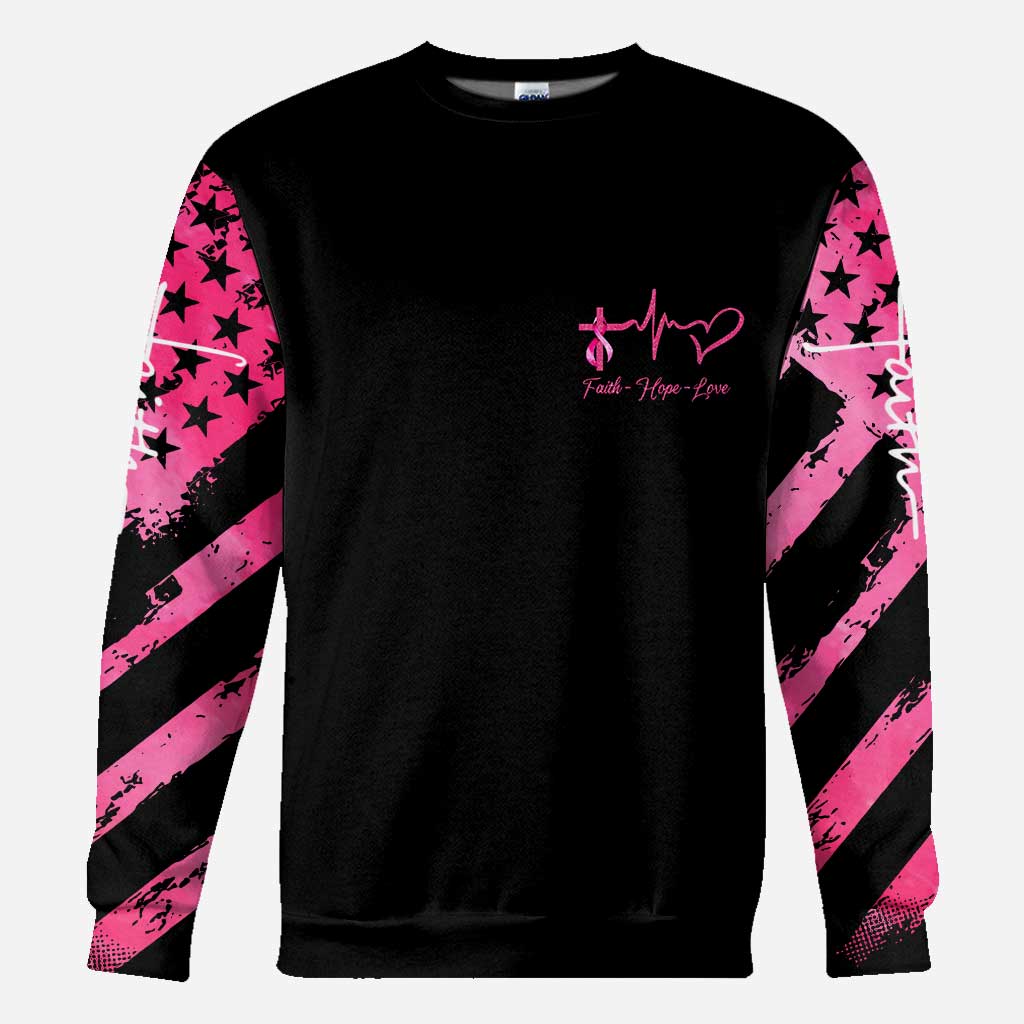 T-shirt et sweat à capuche Faith Breast Cancer Cross Wings - Sensibilisation au cancer du sein (0822)