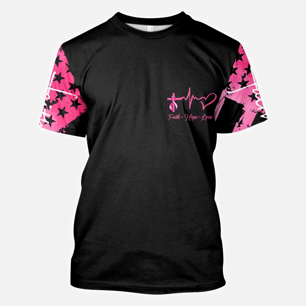 T-shirt et sweat à capuche Faith Breast Cancer Cross Wings - Sensibilisation au cancer du sein (0822)