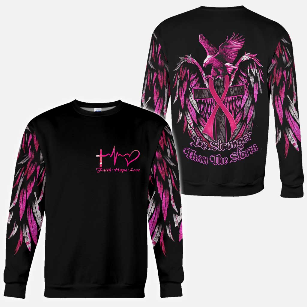 Be Stronger Eagle Breast Cancer - Breast Cancer Awareness All Over T-shirt and Hoodie 0822