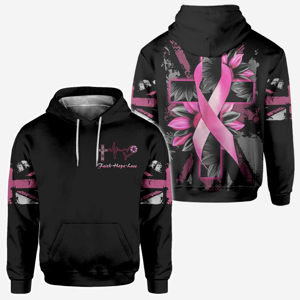 Sunflower Cross - Breast Cancer Awareness All Over T-shirt and Hoodie 0822