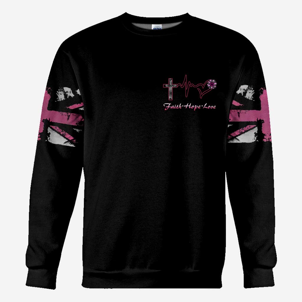 Sunflower Cross - Breast Cancer Awareness All Over T-shirt and Hoodie 0822