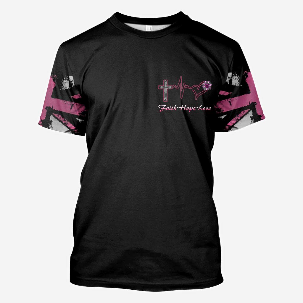 Sunflower Cross - Breast Cancer Awareness All Over T-shirt and Hoodie 0822