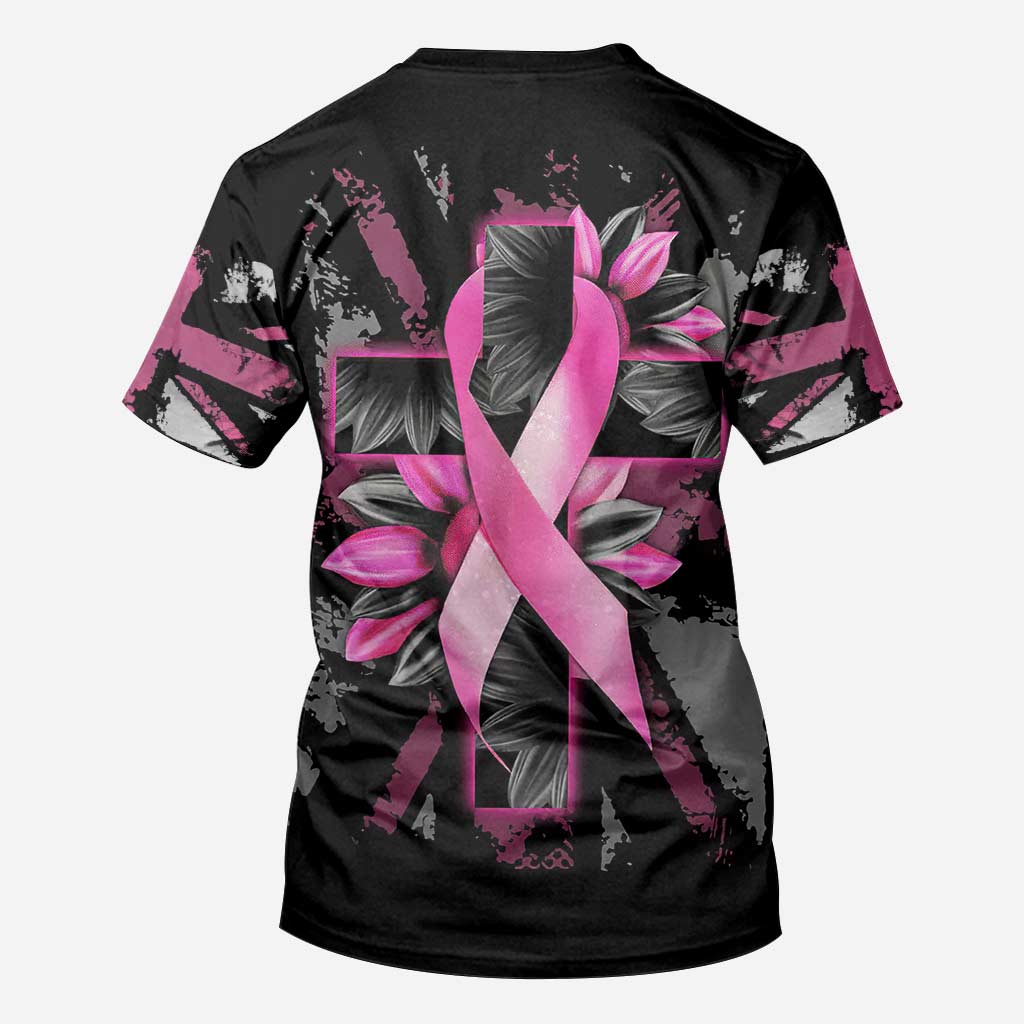 Sunflower Cross - Breast Cancer Awareness All Over T-shirt and Hoodie 0822