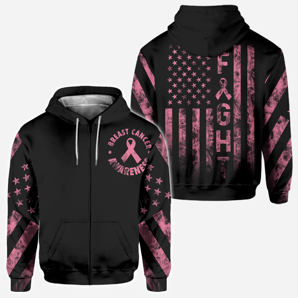 Fight Breast Cancer Smoke Flag - Breast Cancer Awareness All Over T-shirt and Hoodie 0822