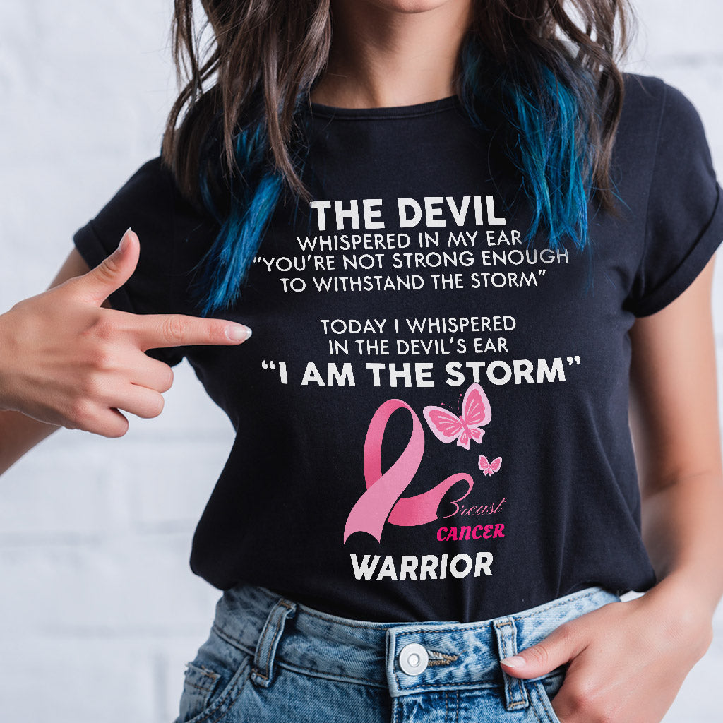 I Am The Storm Breast Cancer Warrior - Breast Cancer Awareness T-shirt and Hoodie 0822