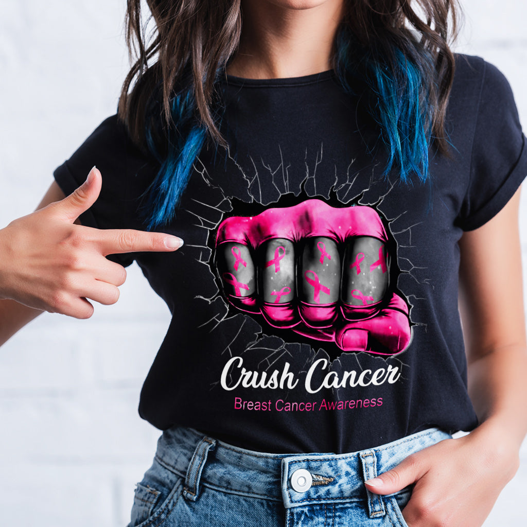 Écrasez le cancer - T-shirt et sweat à capuche de sensibilisation au cancer du sein 0822