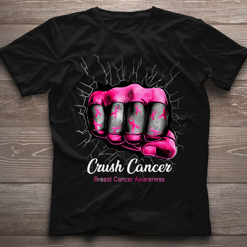Écrasez le cancer - T-shirt et sweat à capuche de sensibilisation au cancer du sein 0822