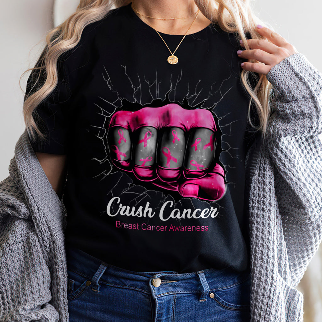 Écrasez le cancer - T-shirt et sweat à capuche de sensibilisation au cancer du sein 0822