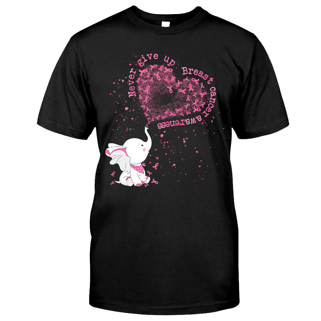 Niemals aufgeben – T-Shirt und Hoodie zur Sensibilisierung für Brustkrebs 0822