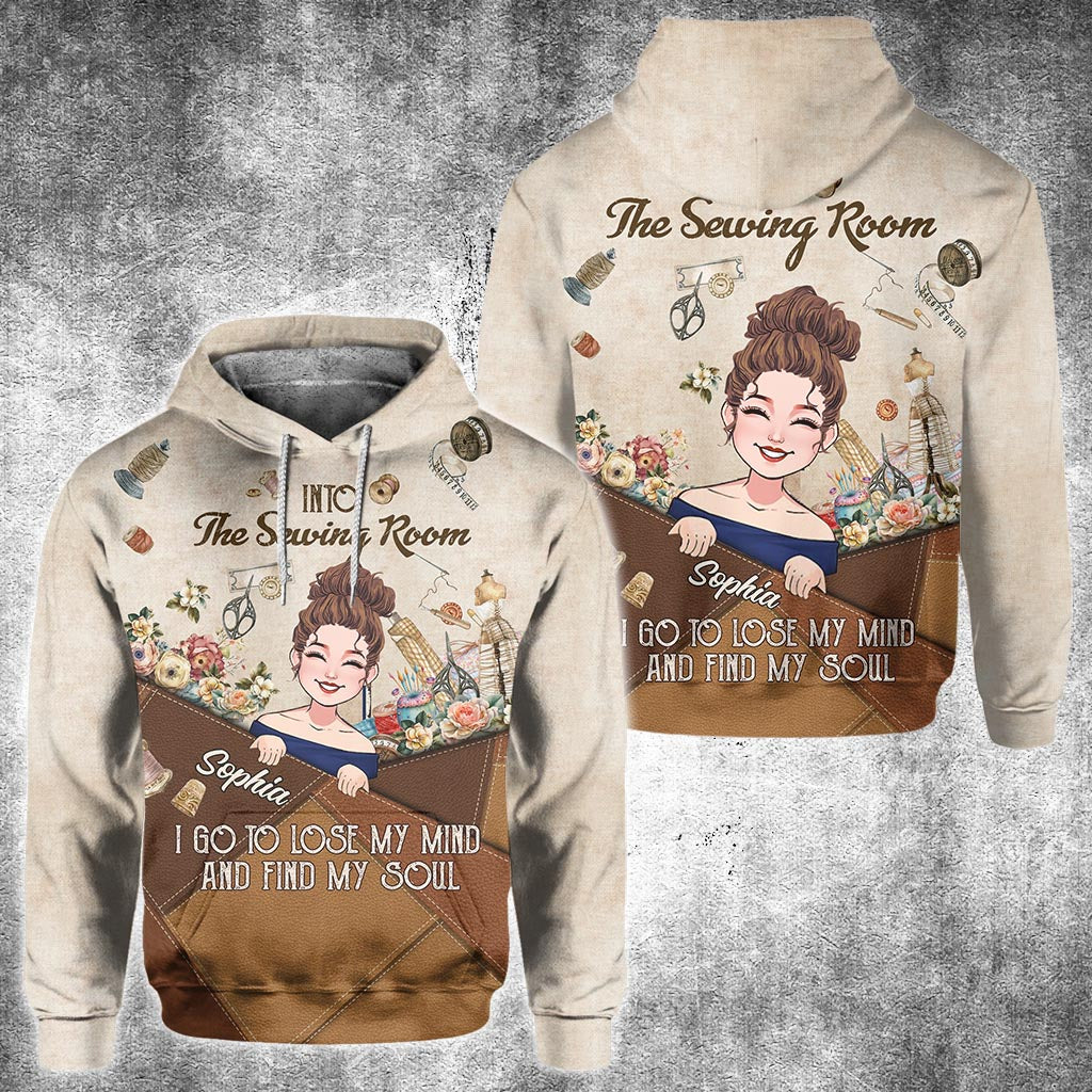 And Into The Sewing Room I Go - Personalized Sewing All Over Shirt