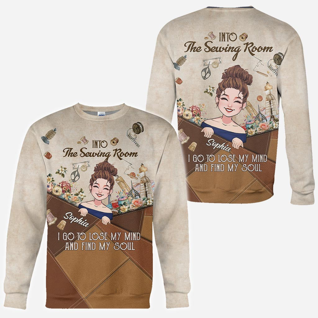 And Into The Sewing Room I Go - Personalized Sewing All Over Shirt