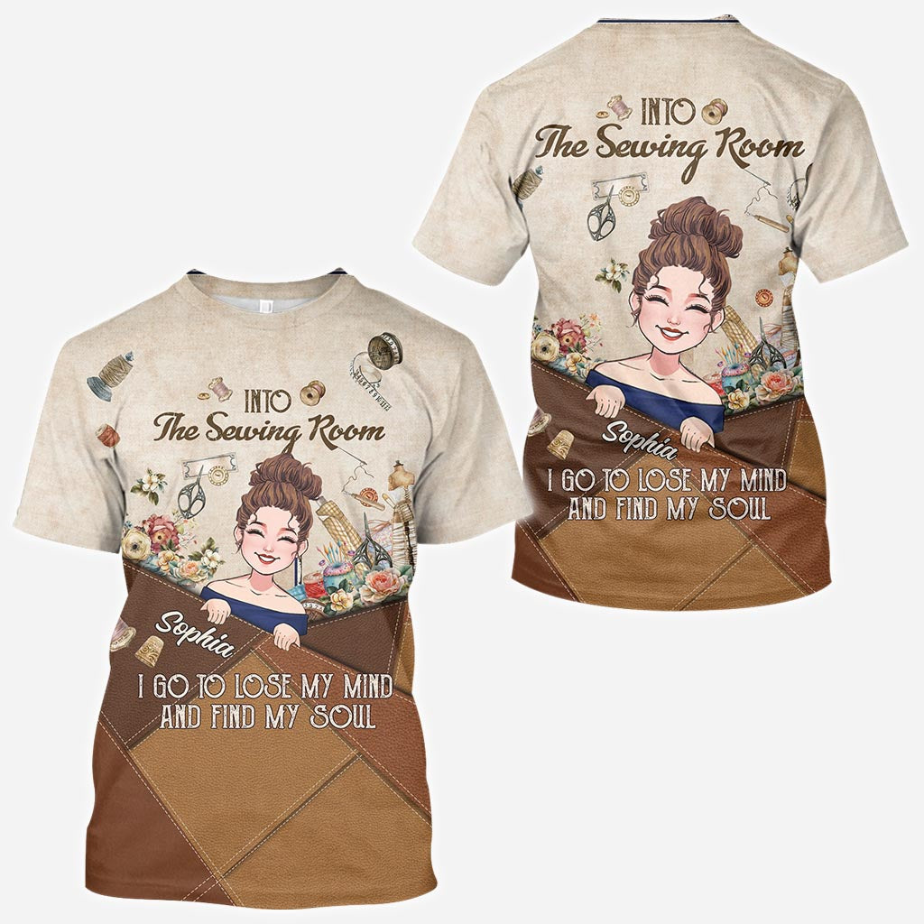 And Into The Sewing Room I Go - Personalized Sewing All Over Shirt