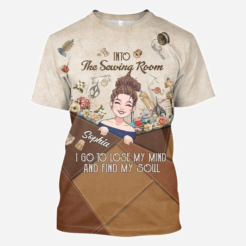 And Into The Sewing Room I Go - Personalized Sewing All Over Shirt