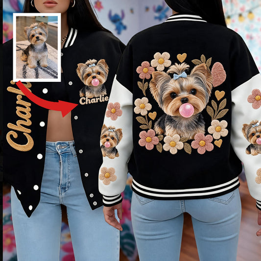 Veste Varsity Personnalisée Yorkshire Terrier pour Amateurs d'Animaux