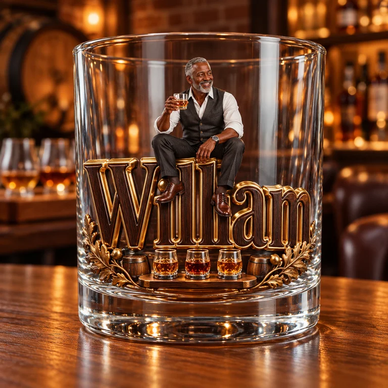 Personalisierbares Whiskey-Glas für Verkostungen - Geschenk für ältere Männer
