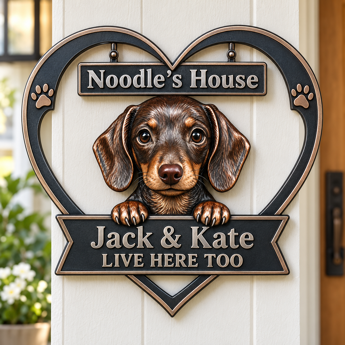 Personalized Custom Photo Dachshund 3D Cut Metal Sign - Dog Lover Gift for Home Decor