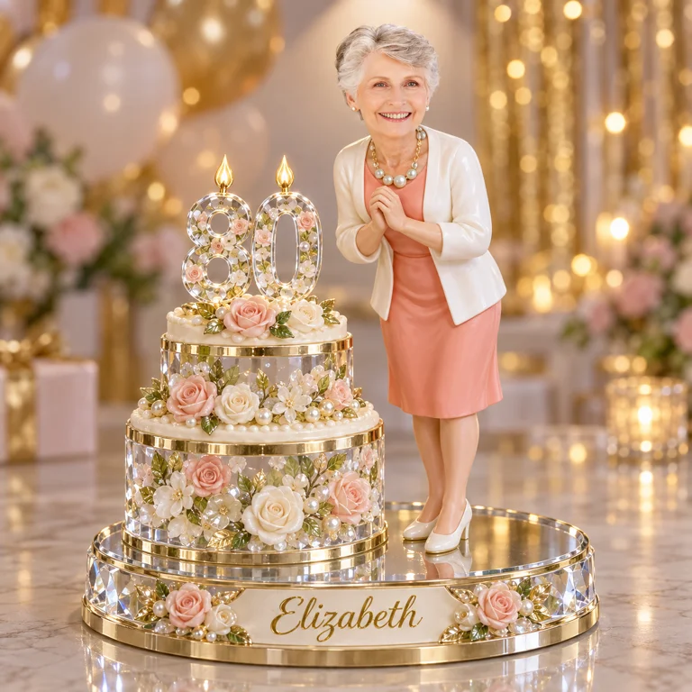 Figurine d'anniversaire personnalisée Make-a-Wish avec nom et âge