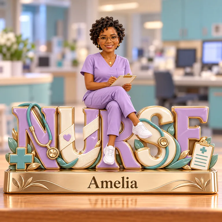 Personalized Custom Photo Nurse Custom Shaped Acrylic Plaque - Gift for Women