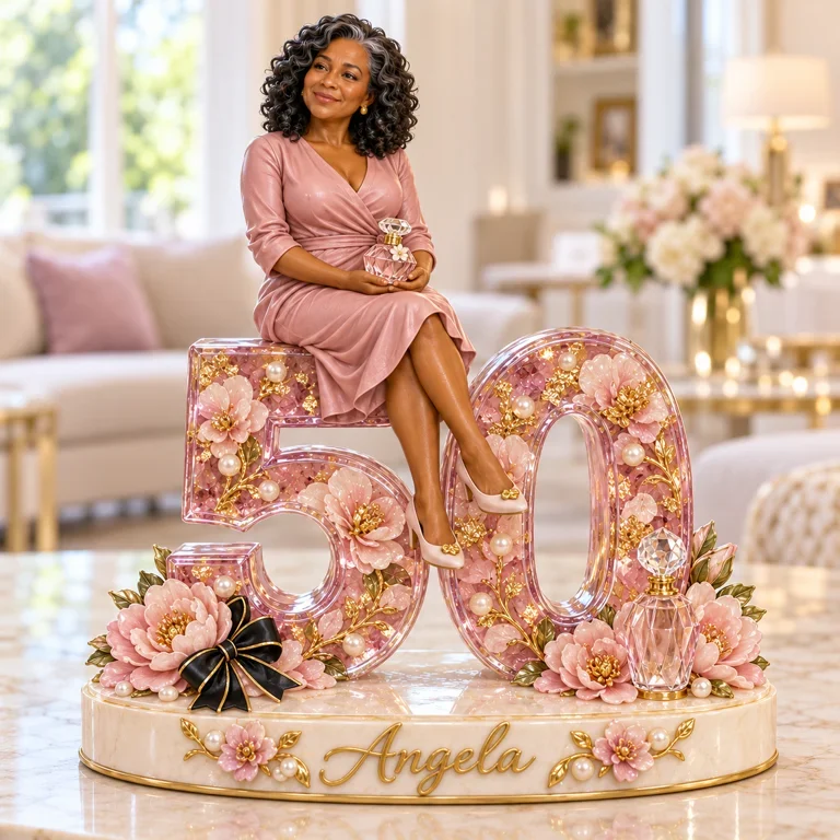 Personalized Custom Photo Perfume Lover Custom Shaped Acrylic Plaque - 50th Birthday Gift for Women