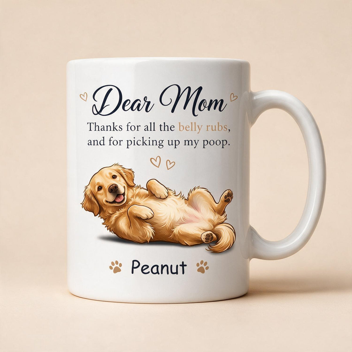 Cher Papa Maman Merci Pour Tous Les Câlins Personnalisé Photo Chien - Mug Personnalisé - Cadeau Pour Amoureux Des Chiens