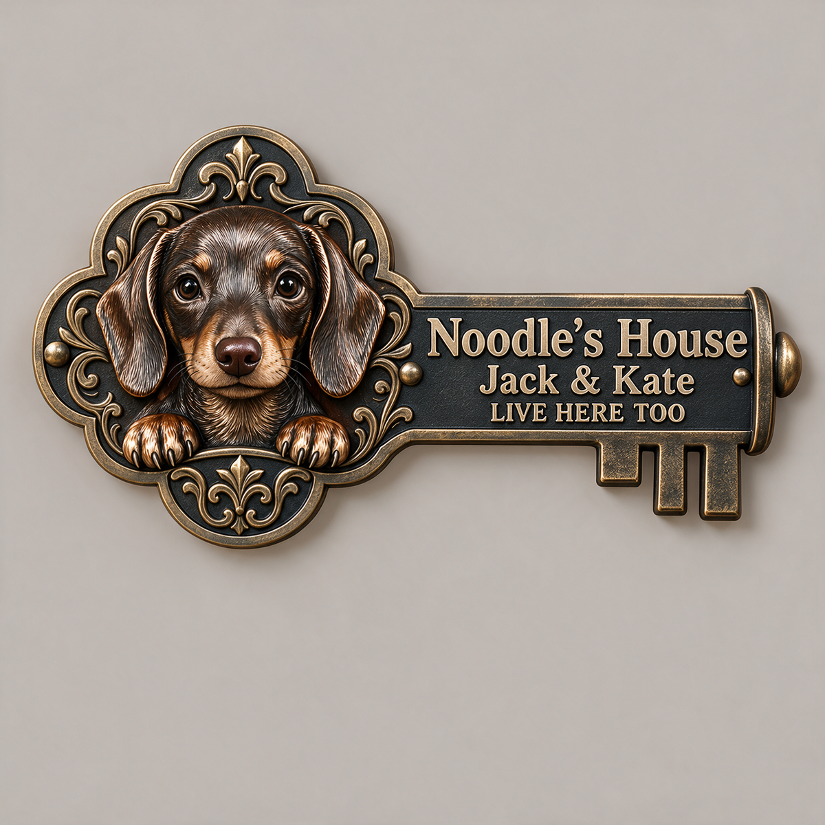 Personalized Custom Photo Dachshund 3D Cut Metal Sign - Dog Lover Gift for Home Decor
