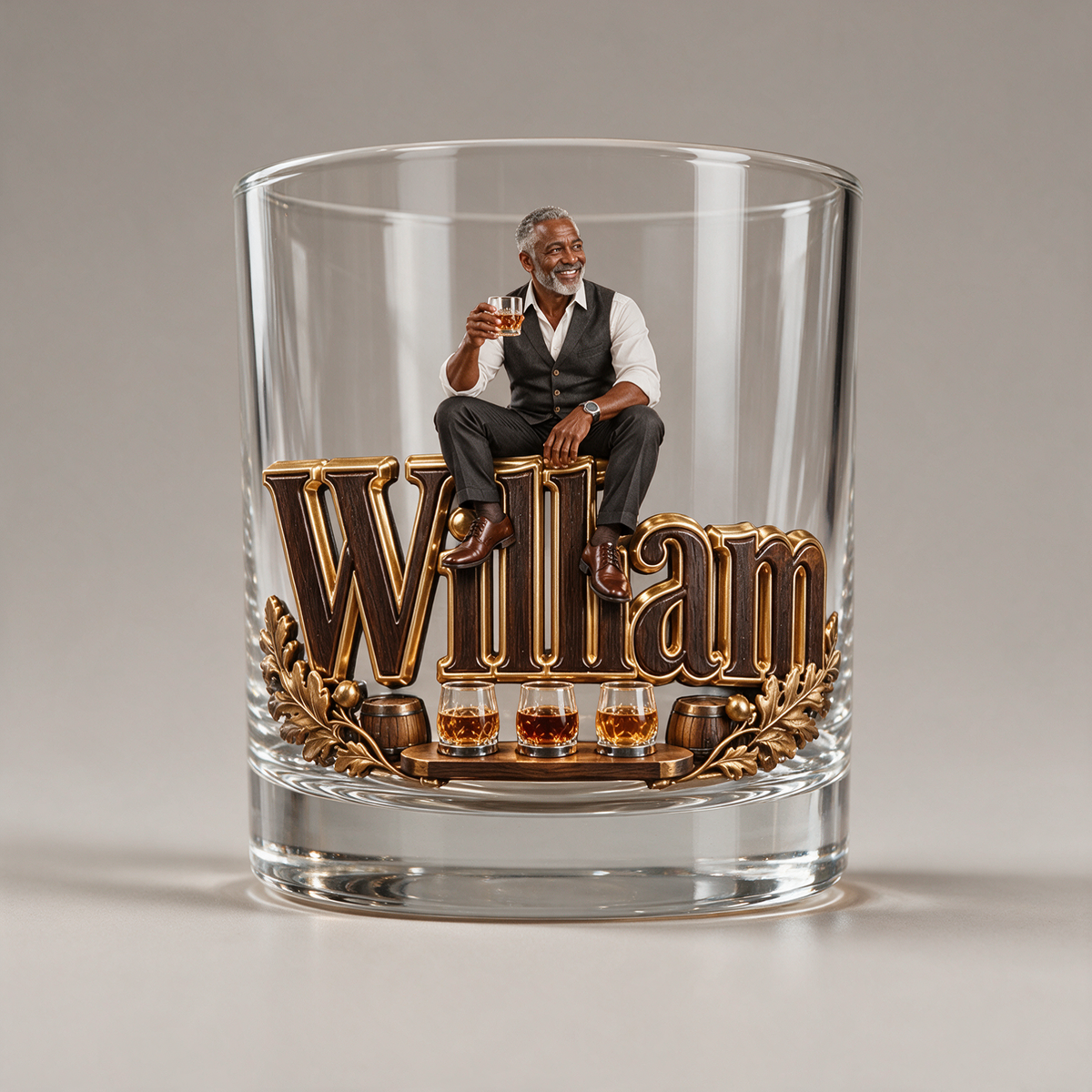 Personalisierbares Whiskey-Glas für Verkostungen - Geschenk für ältere Männer