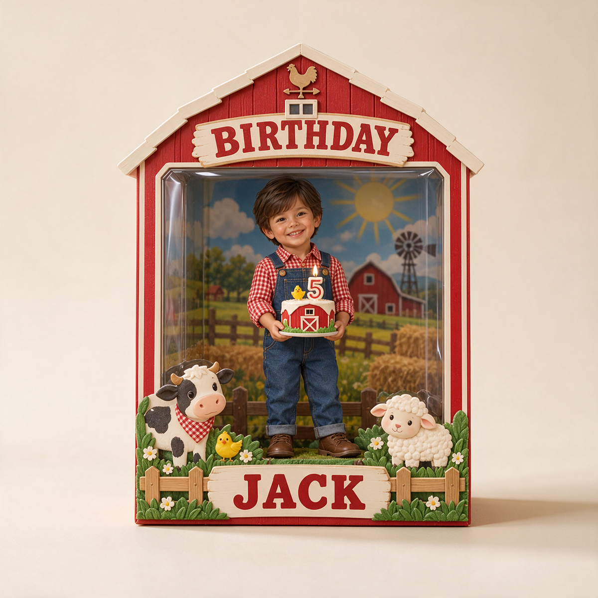 Boîte d'affichage en acrylique personnalisée - Cadeau d'anniversaire pour garçons