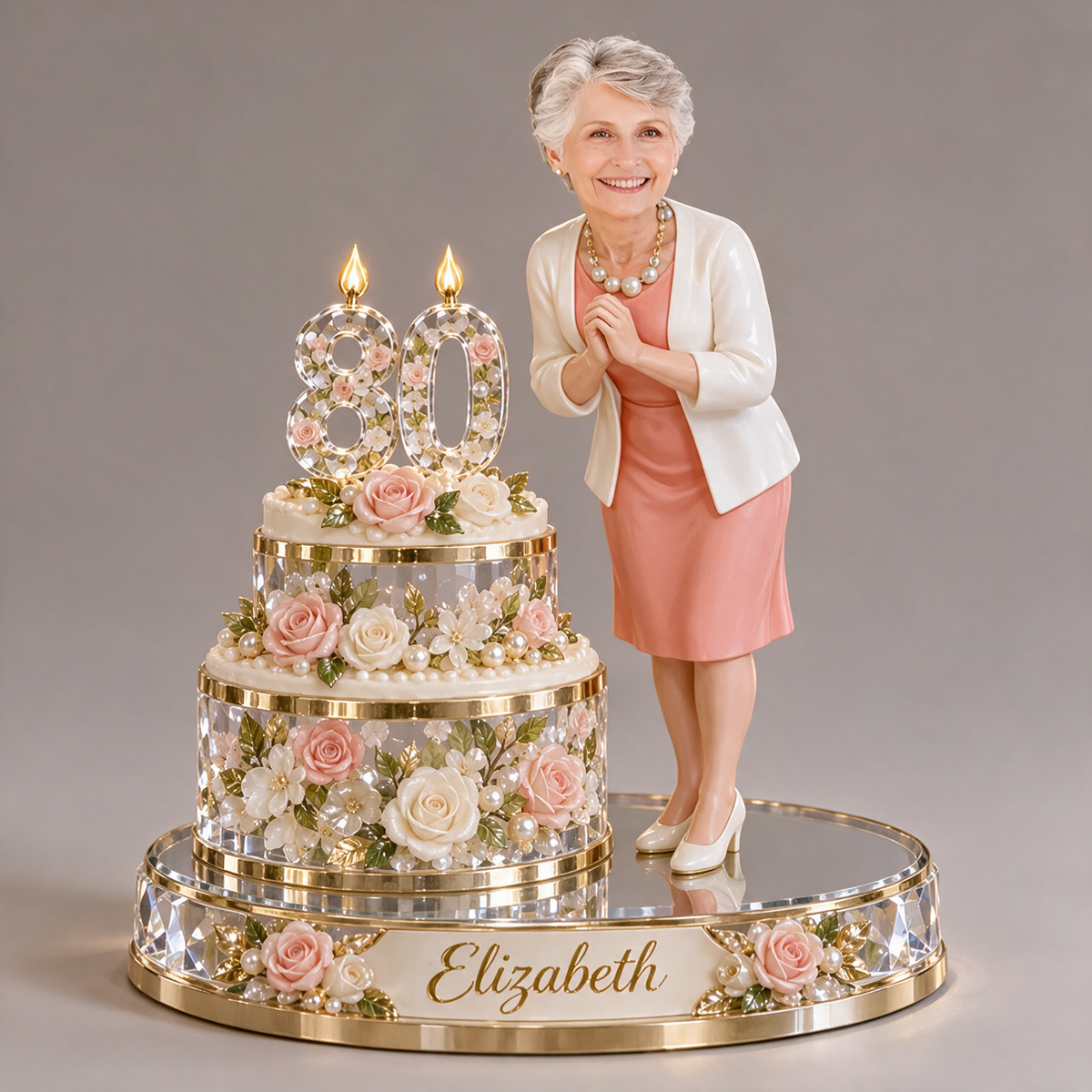Figurine d'anniversaire personnalisée Make-a-Wish avec nom et âge