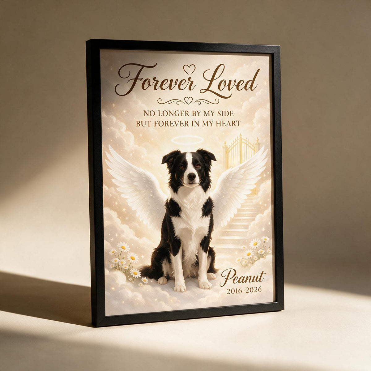 Forever Loved Dog Cat Angel Memorial - Personalized Poster - Memorial Gift, Gift For Pet Lovers