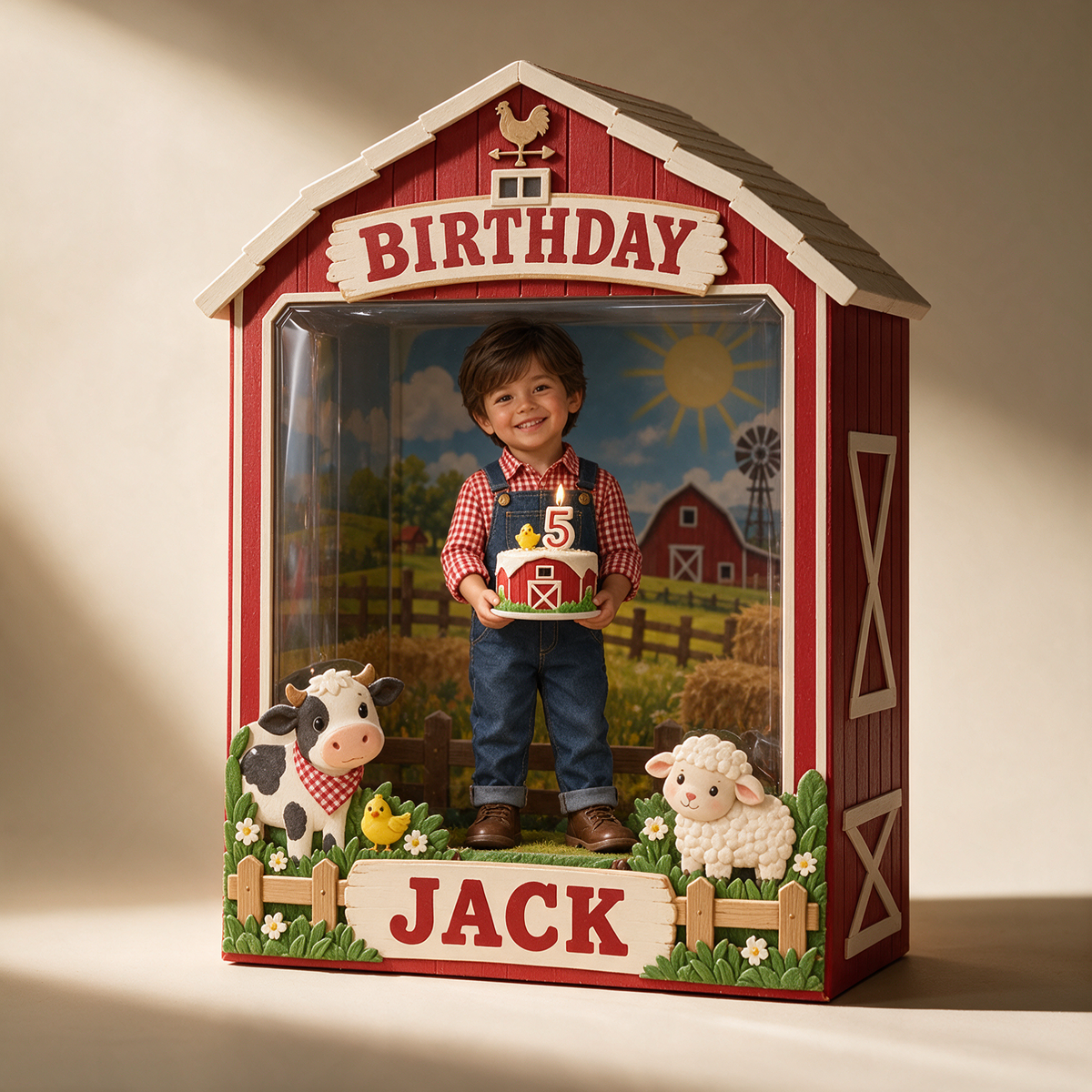 Boîte d'affichage en acrylique personnalisée - Cadeau d'anniversaire pour garçons