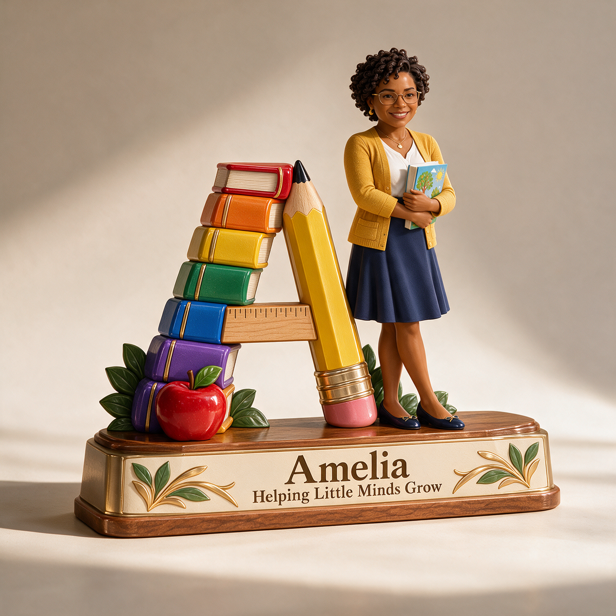 Personalized Custom Photo Teacher 3D Letter Plaque - Gift for Women