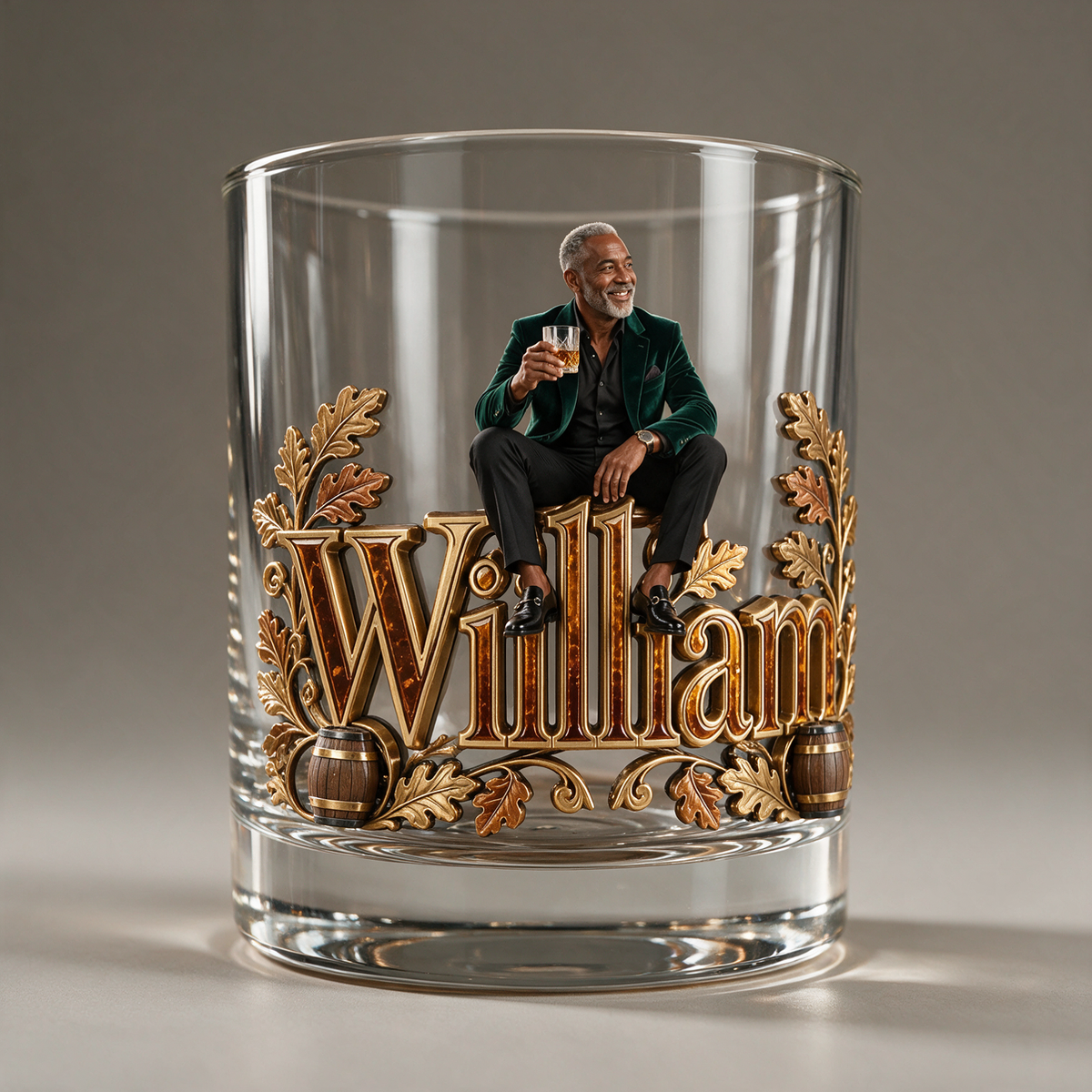Personalisierbares Foto-Whiskeyglas - Geschenk für Whiskey-Liebhaber