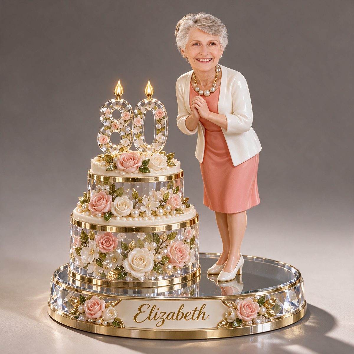 Figurine d'anniversaire personnalisée Make-a-Wish avec nom et âge