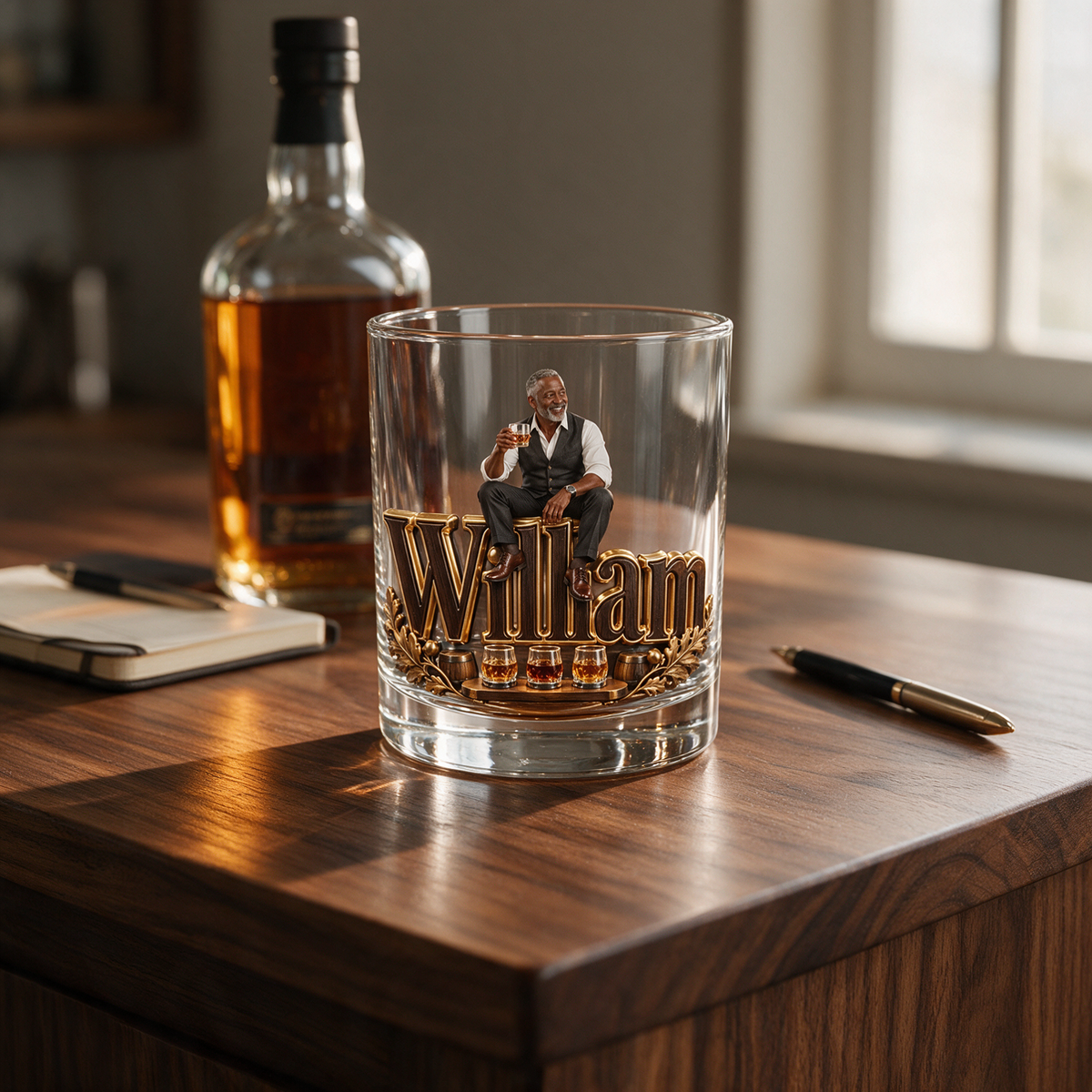 Personalisierbares Whiskey-Glas für Verkostungen - Geschenk für ältere Männer