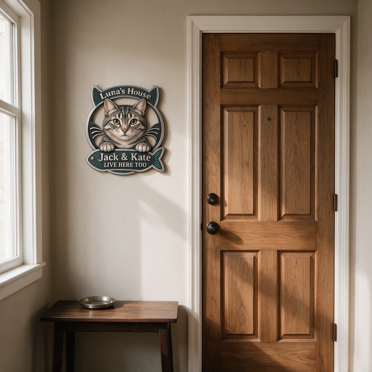 Personalized Custom Photo Cat 3D Cut Metal Sign - Cat Lover Gift for Home Decor