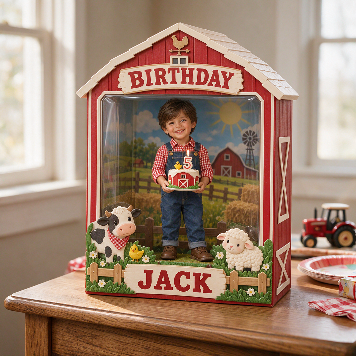 Boîte d'affichage en acrylique personnalisée - Cadeau d'anniversaire pour garçons