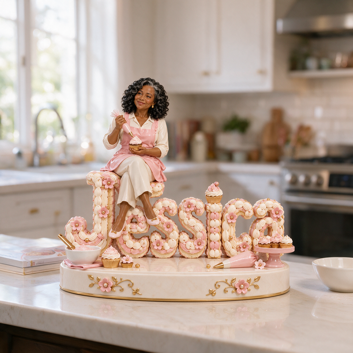Personalized Custom Photo Cupcake Baking Custom Shaped Acrylic Plaque - Gift for Older Women Who Bake