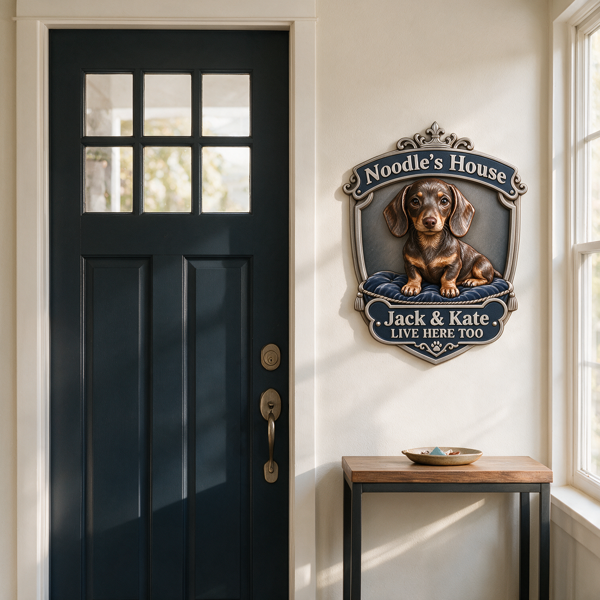 Personalisierte 3D Metall-Schild mit Foto - Geschenk für Hundeliebhaber