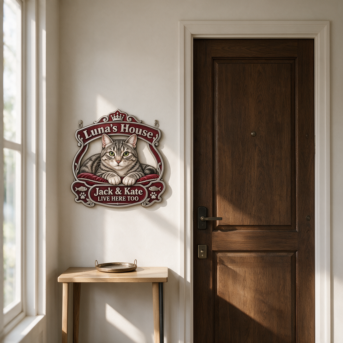 Personalized Custom Photo Cat 3D Cut Metal Sign - Cat Lover Gift for Home Decor