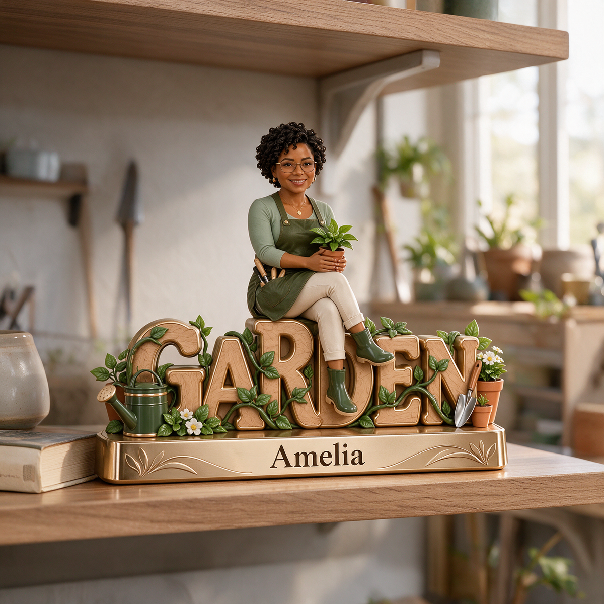 Personalized Custom Photo Gardening Custom Shaped Acrylic Plaque - Gift for Women