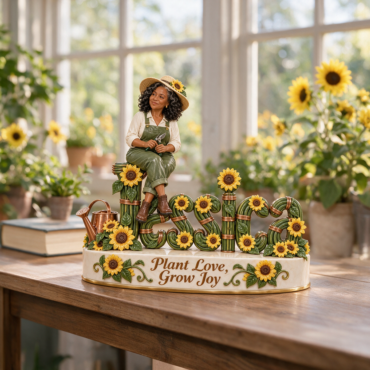 Personalized Custom Photo Gardening 3D Name Figurine - Gift for Older Women