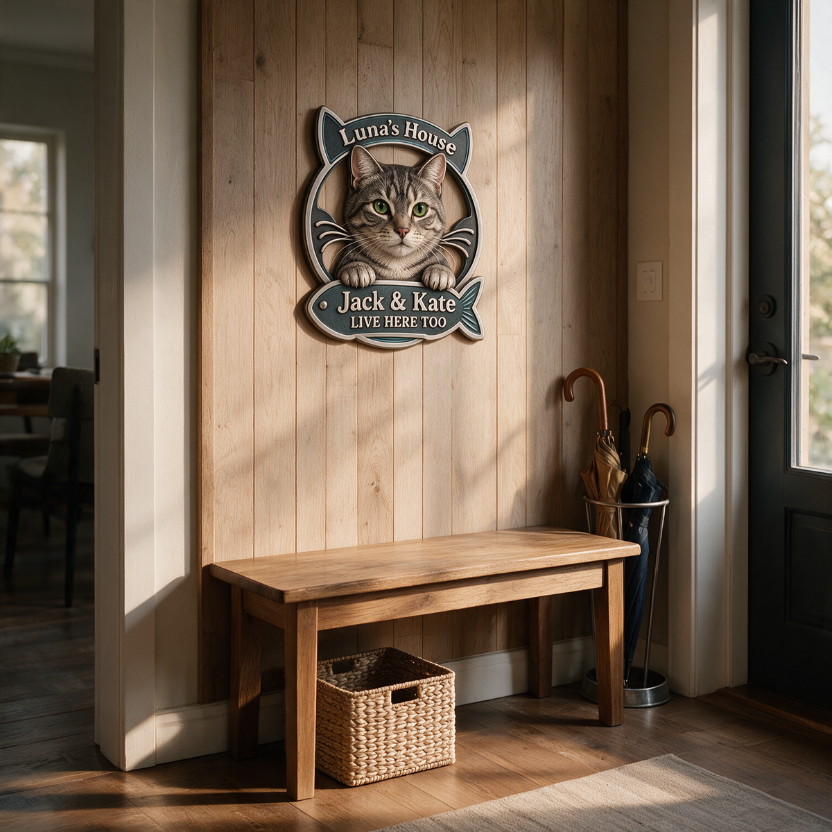 Personalized Custom Photo Cat 3D Cut Metal Sign - Cat Lover Gift for Home Decor