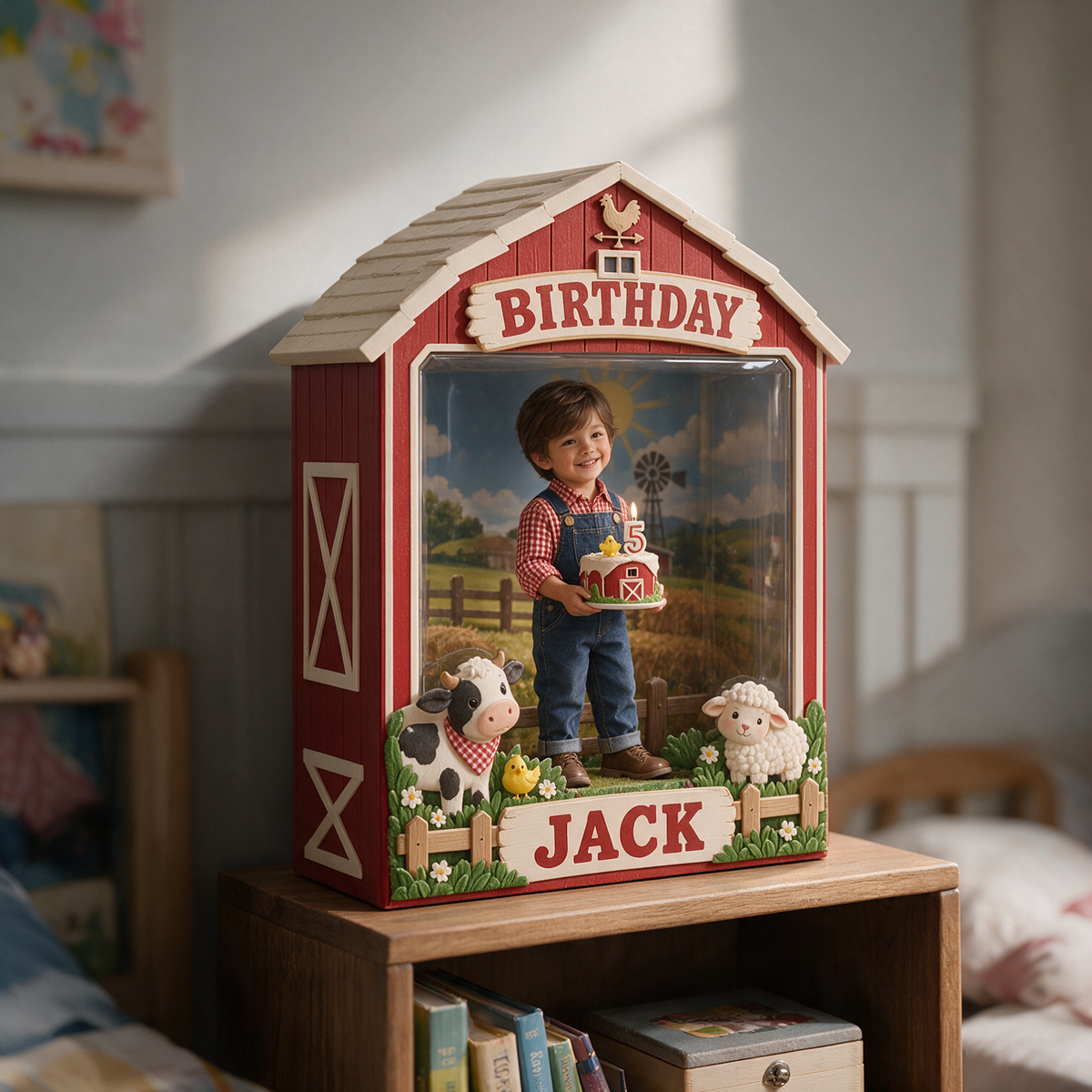 Boîte d'affichage en acrylique personnalisée - Cadeau d'anniversaire pour garçons