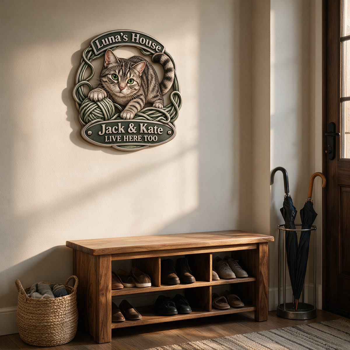 Personalized Custom Photo Cat 3D Cut Metal Sign - Cat Lover Gift for Home Decor