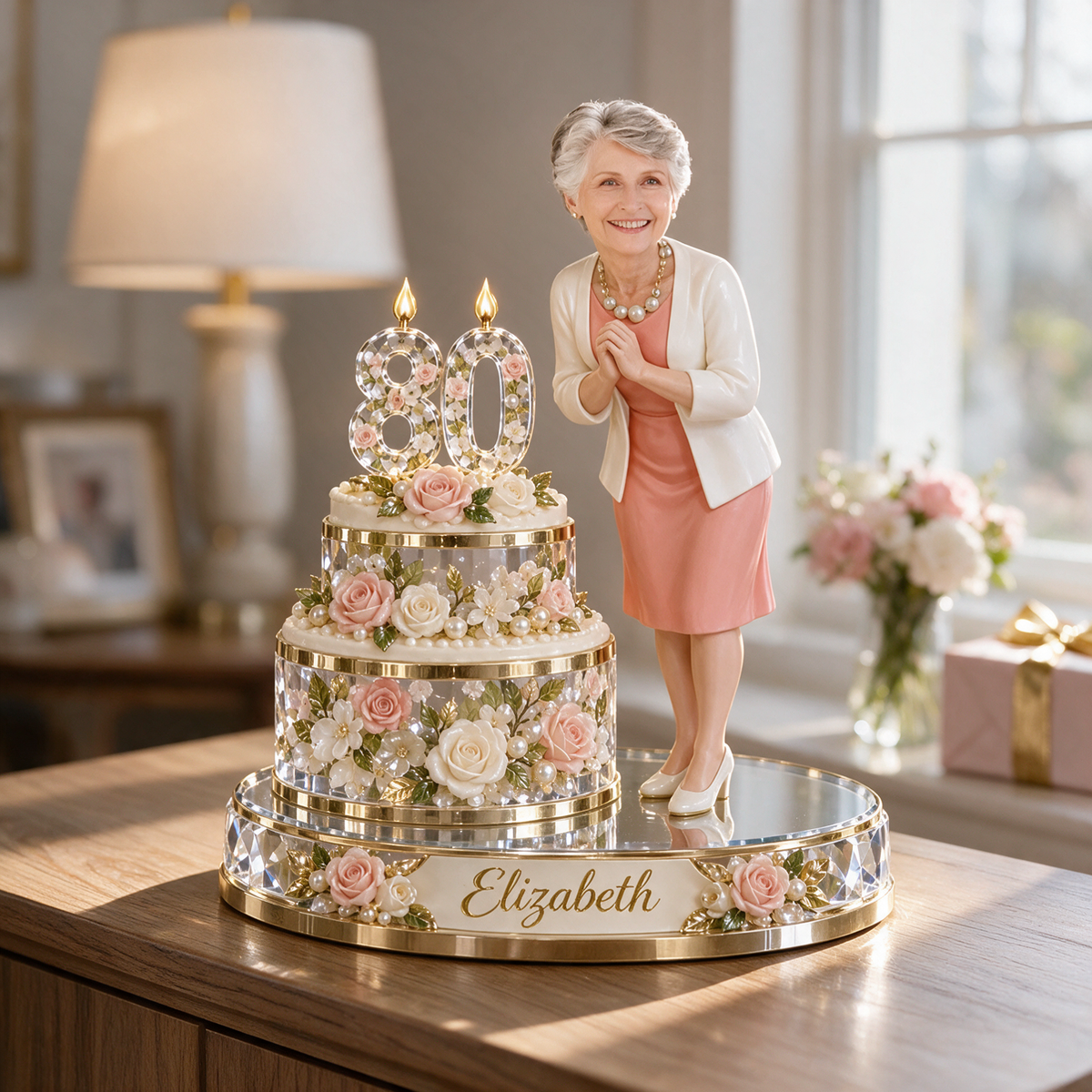 Figurine d'anniversaire personnalisée Make-a-Wish avec nom et âge