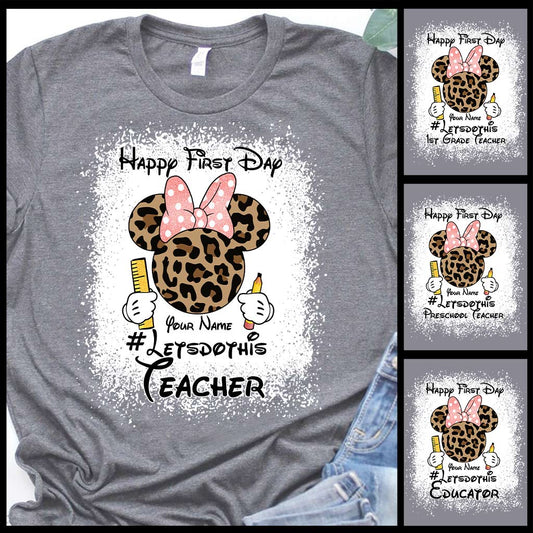 Alles Gute zum ersten Schultag – personalisiertes Lehrer-T-Shirt und Hoodie