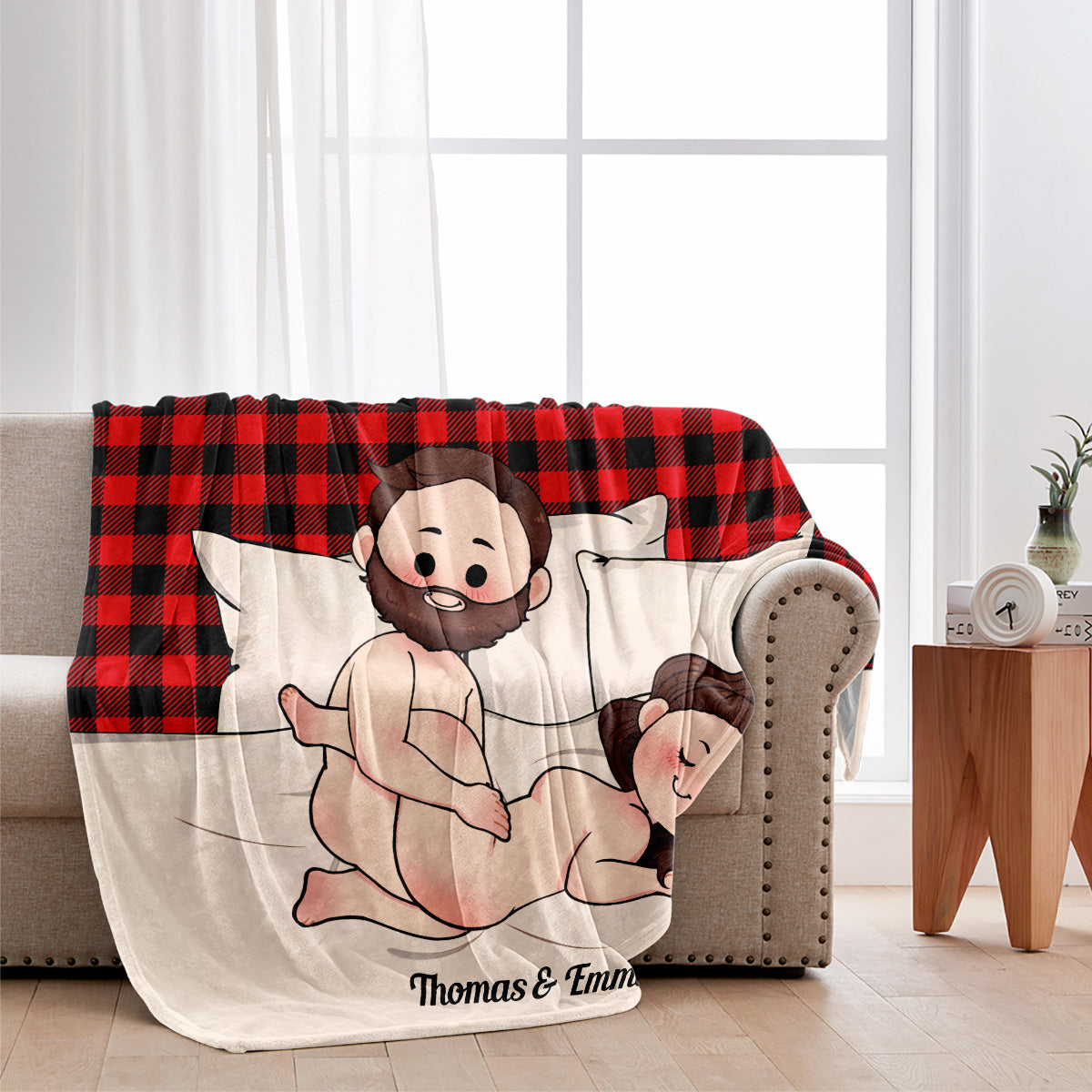 I Love Your Butt - Personalized Couple Blanket