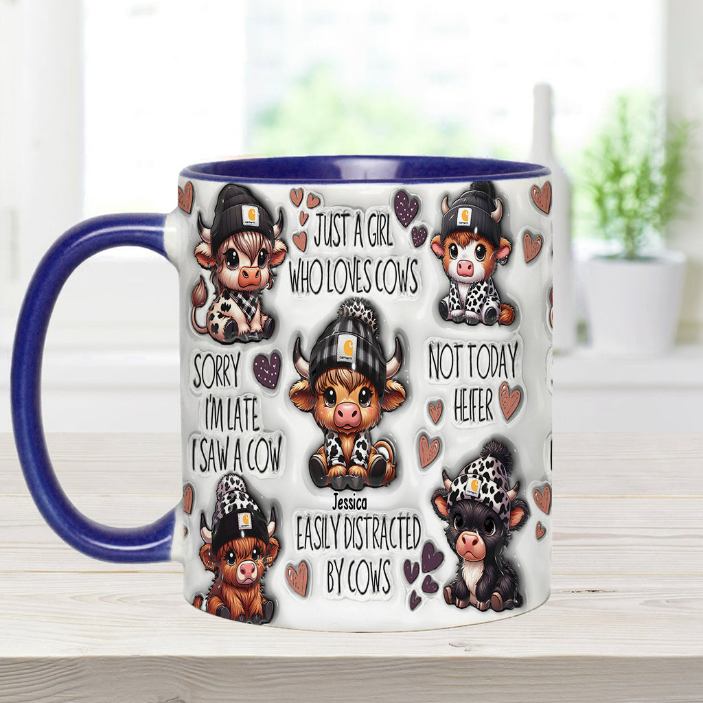 Just A Girl Who Loves Highland Cows - Personalized Accent Mug