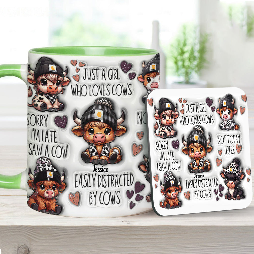 Just A Girl Who Loves Highland Cows - Personalized Accent Mug